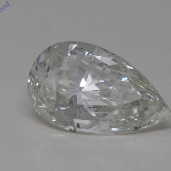 Pear Mined Diamond Pendant 14K White 0.56 Ct J Si2 Gia C52200001 - Picture 4 of 4